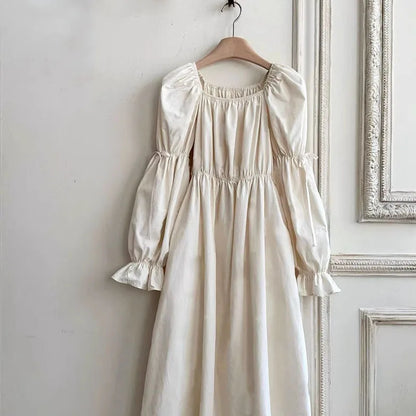 -キッズワンピース 長袖バブルスリーブドレス リンク ママお揃いコーデ【mh0005405】 - mamahalo shop - 長袖ワンピース -  べビー服 - 子供服 - 男の子 - 女の子