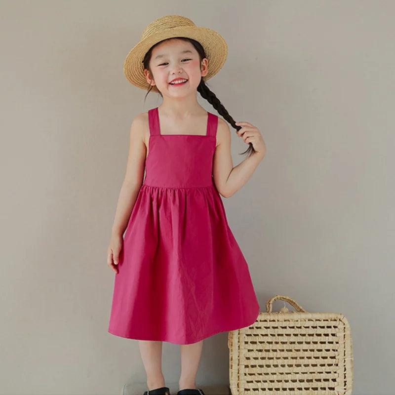 -キッズワンピース ノースリーブAラインワンピース 2カラー【mh0005954】 - mamahalo shop - ノースリーブワンピース -  べビー服 - 子供服 - 男の子 - 女の子