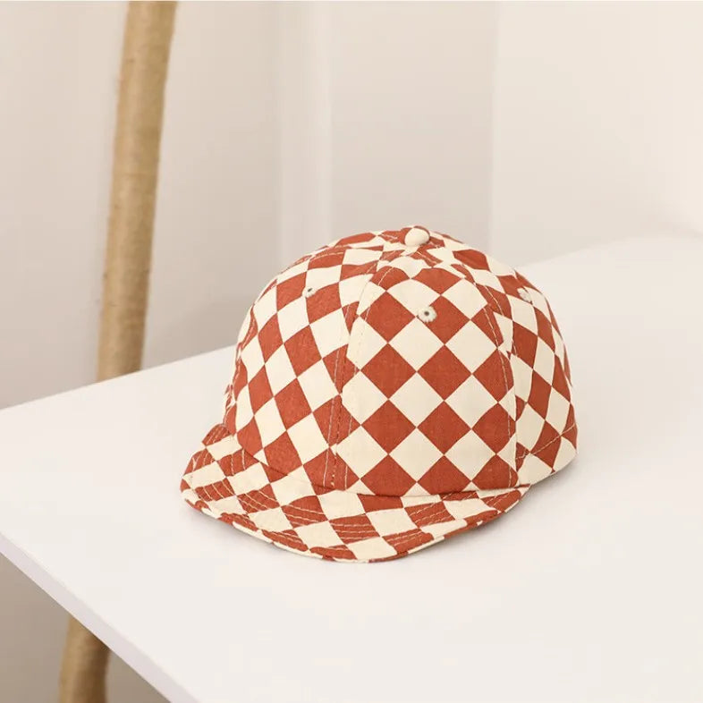 -ベビー チェッカー ダイヤ チェック みずたま キャップ ハット 帽子 - mamahalo shop - ベビー用帽子 -  べビー服 - 子供服 - 男の子 - 女の子