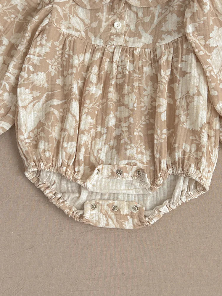 -キッズロンパース 長袖ボディスーツ 丸襟 プリント柄【mh0004835】 - mamahalo shop - 長袖ロンパース -  べビー服 - 子供服 - 男の子 - 女の子