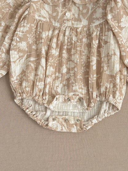 -キッズロンパース 長袖ボディスーツ 丸襟 プリント柄【mh0004835】 - mamahalo shop - 長袖ロンパース -  べビー服 - 子供服 - 男の子 - 女の子