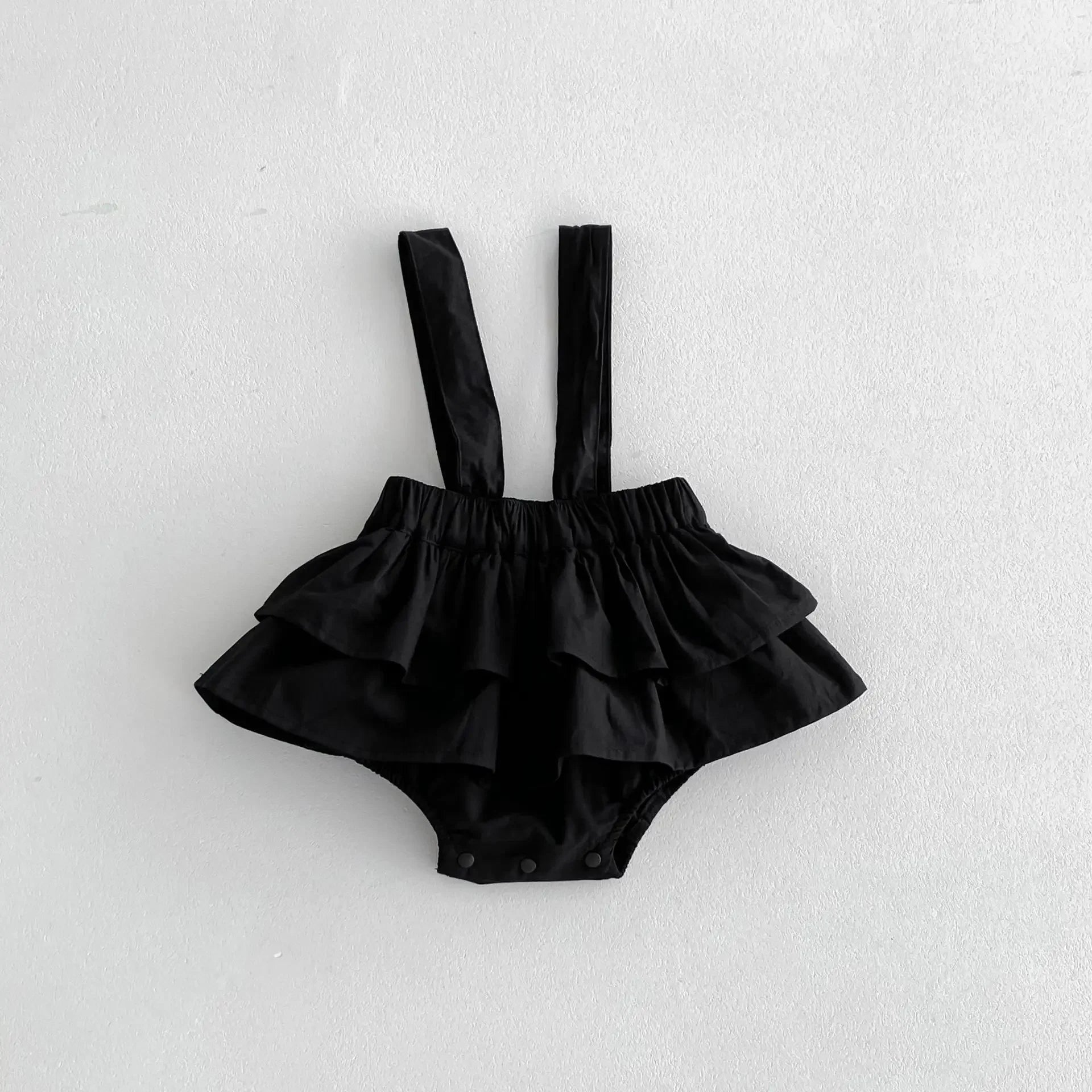 -ベビーセットアップ 2点セット フリルサークル襟袖長袖Tシャツ+サスペンダーフリルブルマパンツ【mh0006861】 - mamahalo shop - 長袖セットアップ -  べビー服 - 子供服 - 男の子 - 女の子