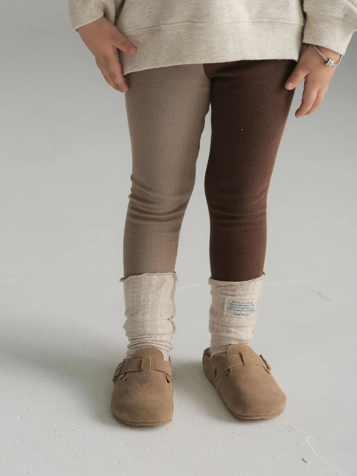 -キッズ レギンスパンツ バイカラー パッチワーク 3カラー ユニセックス 男の子 女の子 子供服 - mamahalo shop - レギンスパンツ -  べビー服 - 子供服 - 男の子 - 女の子