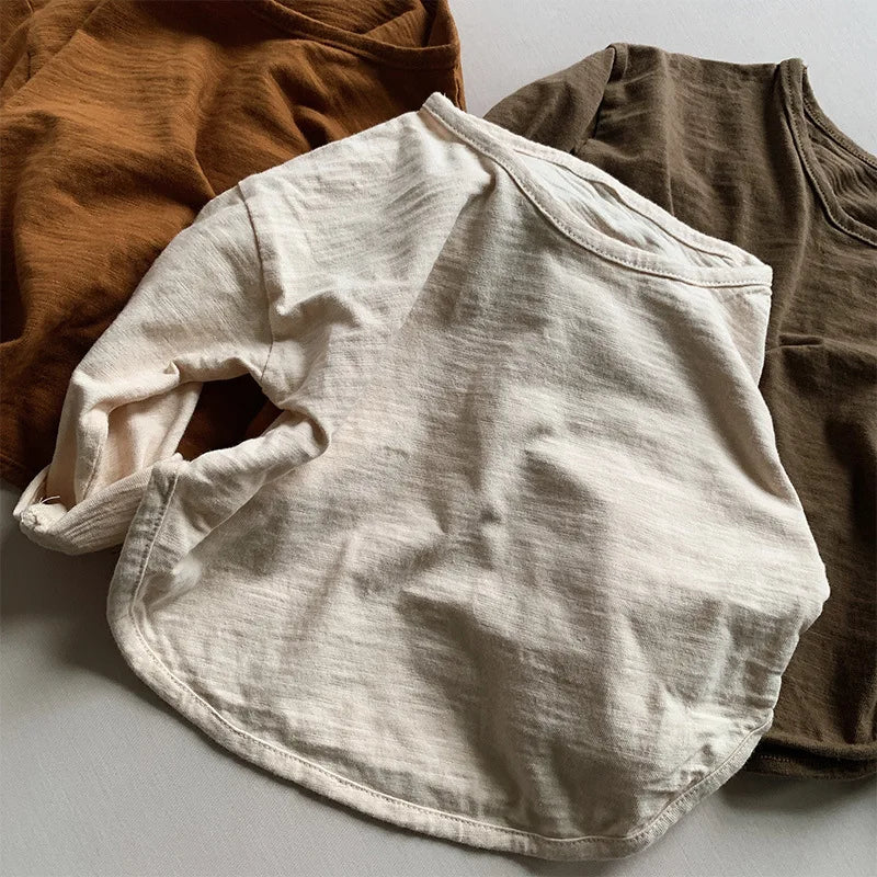 -キッズトップス 長袖ルーズ Tシャツ - mamahalo shop - 長袖Tシャツ -  べビー服 - 子供服 - 男の子 - 女の子