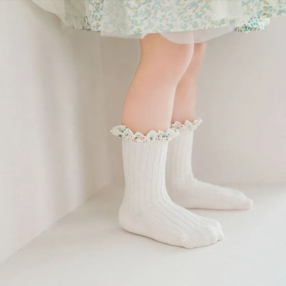 -ベビー キッズ フリル ソックス 靴下 3足 セット - mamahalo shop - ベビー用靴下・タイツ -  べビー服 - 子供服 - 男の子 - 女の子