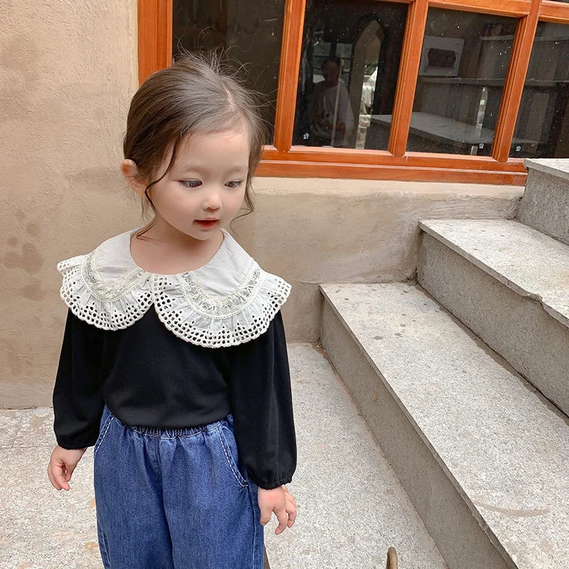 -# キッズ フラワー 刺繍 エプロン ワンピース【mh0003521】 - mamahalo shop - 長袖ワンピース -  べビー服 - 子供服 - 男の子 - 女の子