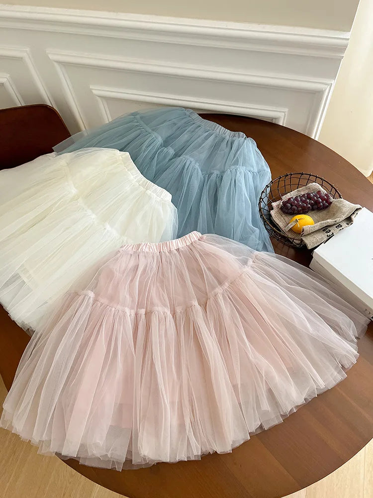 -キッズスカート ボイルチュチュチュールプリンセススカート 4カラー - mamahalo shop - スカート -  べビー服 - 子供服 - 男の子 - 女の子