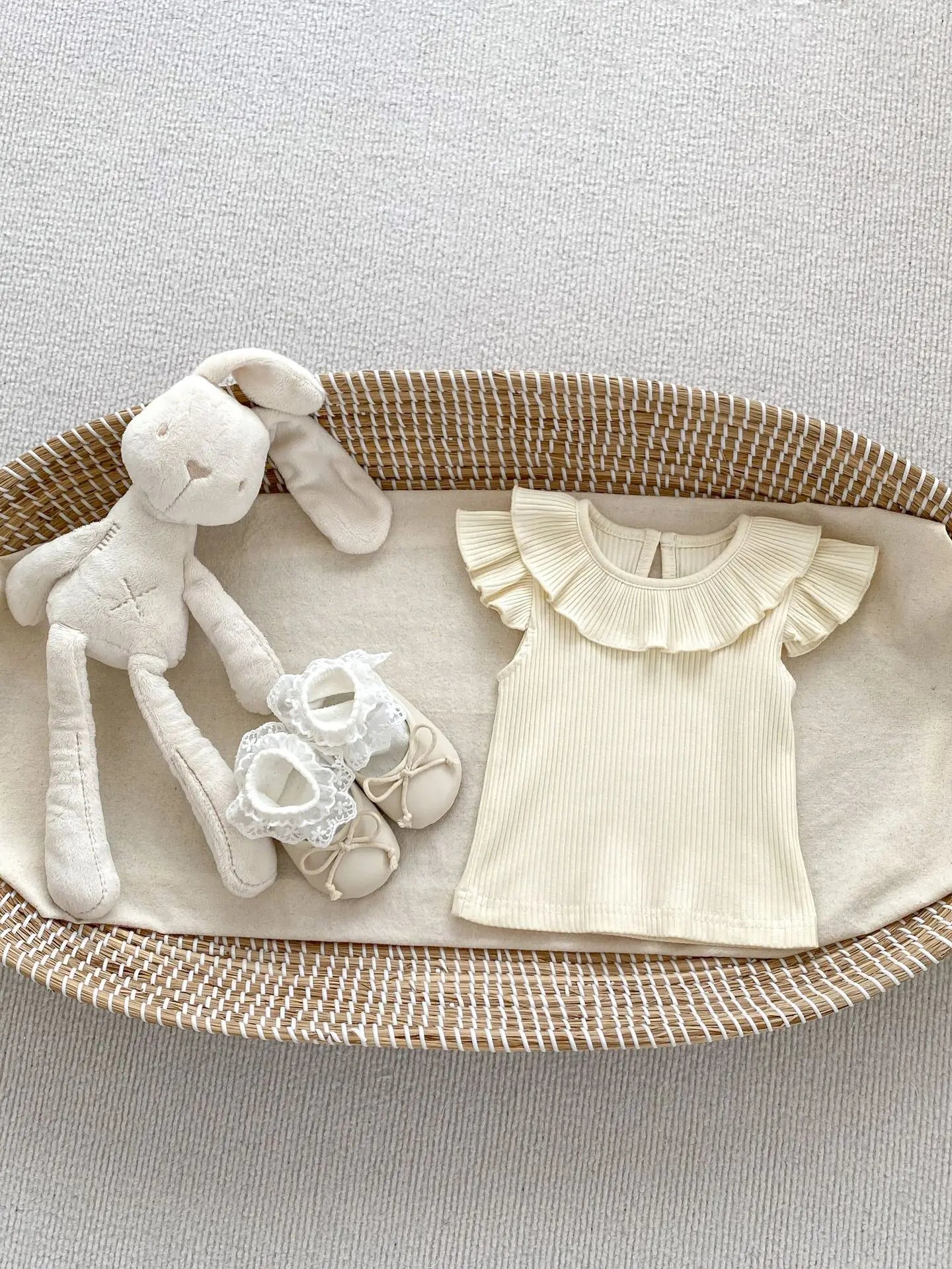 -ベビートップス サークルフリル襟 半袖Tシャツ カットソー 5カラー【mh0005599】 - mamahalo shop - 半袖Tシャツ -  べビー服 - 子供服 - 男の子 - 女の子