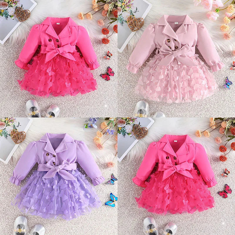 -ベビーアウター ドレスコート ワンピースジャケット チュチュチュールスカート【mh0006456】 - mamahalo shop - ロングコート -  べビー服 - 子供服 - 男の子 - 女の子