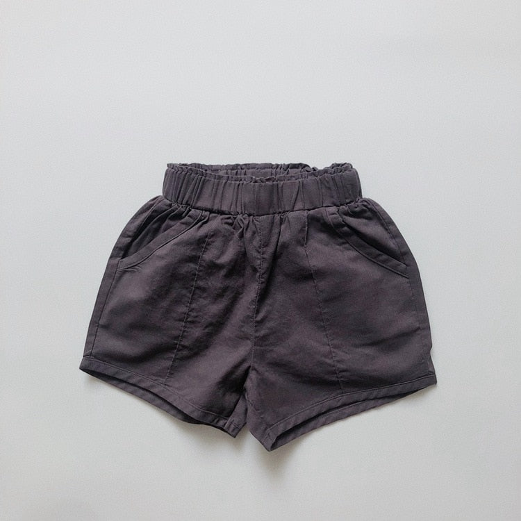 -キッズ シンプル ベーシック サマー ショートパンツ 3カラー ボーイズ - mamahalo shop - ハーフパンツ・ショートパンツ -  べビー服 - 子供服 - 男の子 - 女の子