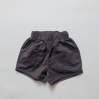 -キッズ シンプル ベーシック サマー ショートパンツ 3カラー ボーイズ - mamahalo shop - ハーフパンツ・ショートパンツ -  べビー服 - 子供服 - 男の子 - 女の子