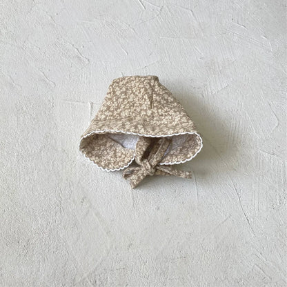 -ベビーロンパース+帽子セット フラワープリントノースリーブボディスーツ+お揃いボンネット帽子 - mamahalo shop - ノースリーブロンパース -  べビー服 - 子供服 - 男の子 - 女の子