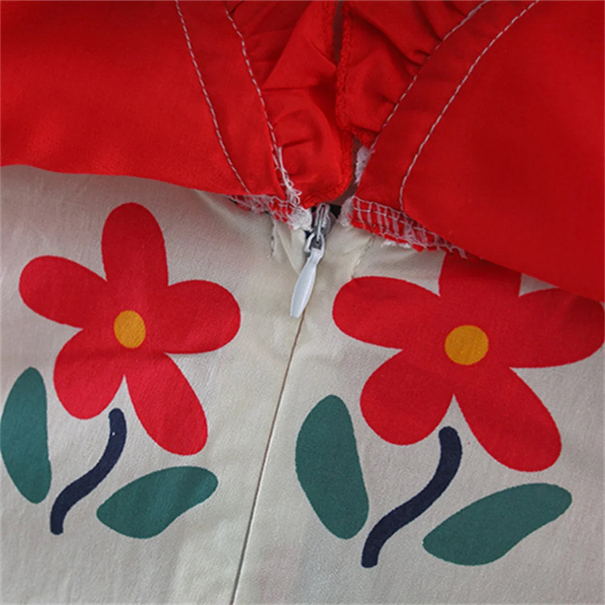 -ベビーワンピース ノースリーブワンピース デイジーフラワープリント 2カラー【mh0005690】 - mamahalo shop - ノースリーブワンピース -  べビー服 - 子供服 - 男の子 - 女の子