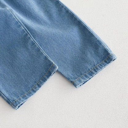 -キッズパンツ シンプルベーシックデニムパンツ ジーンズ 2カラー【mh0006826】 - mamahalo shop - デニムパンツ -  べビー服 - 子供服 - 男の子 - 女の子