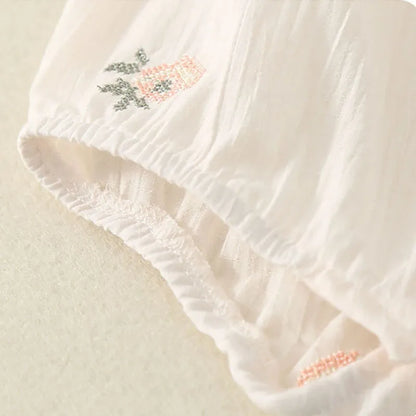 -ベビーロンパース 半袖フリルスリーブボディスーツ ナチュラルフラワープリント ピンク【mh0005769】 - mamahalo shop - 半袖ロンパース -  べビー服 - 子供服 - 男の子 - 女の子