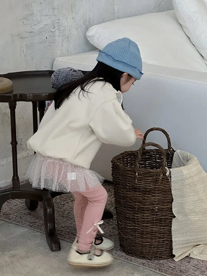 -キッズトップス リボンレースフリル長袖スェットシャツ 2カラー【mh0006811】 - mamahalo shop - トレーナー・フーディ -  べビー服 - 子供服 - 男の子 - 女の子