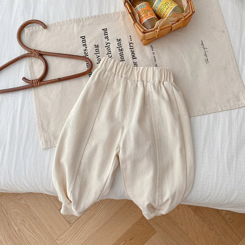 -キッズパンツ ルーズロングパンツ シンプルベーシック 3カラー【mh0004177】 - mamahalo shop - ロングパンツ・スウェットパンツ -  べビー服 - 子供服 - 男の子 - 女の子