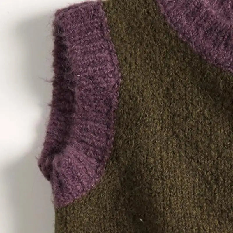 -キッズベスト ニットバイピングアシメフロントボタンベスト - mamahalo shop - ベスト -  べビー服 - 子供服 - 男の子 - 女の子