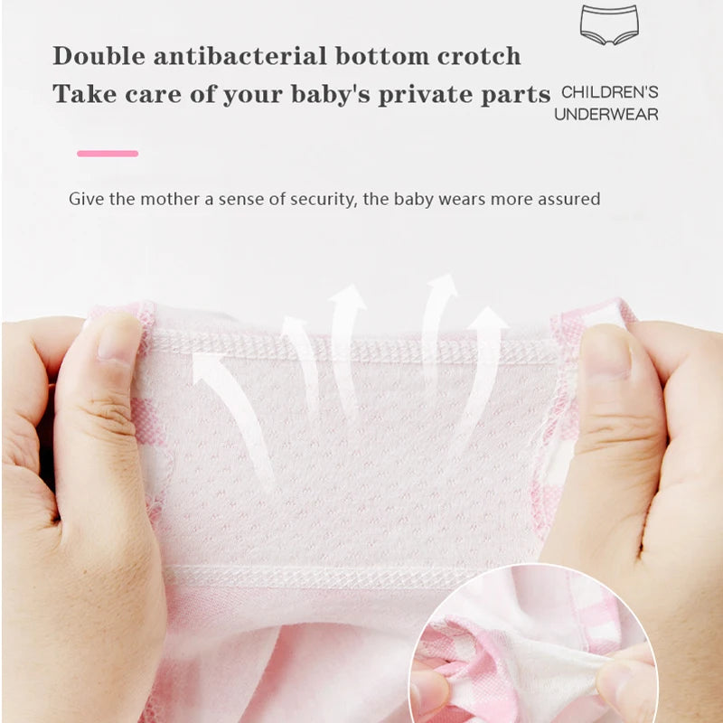 -キッズショーツ 女の子下着 ガールズパンツ アンダーウェア 4枚セット ピンクうさぎ ボクサーブリーフ【mh0005805】 - mamahalo shop - 幼児用下着 -  べビー服 - 子供服 - 男の子 - 女の子