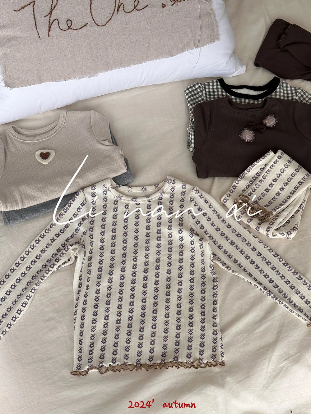 -キッズジュニアパジャマセット 長袖Tシャツ+ロングパンツ ガーリースタイル - mamahalo shop - 長袖パジャマ -  べビー服 - 子供服 - 男の子 - 女の子