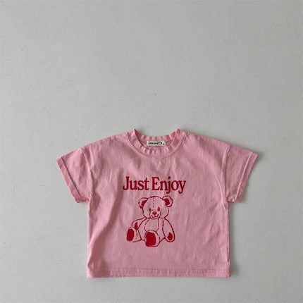 ベビートップス 半袖Tシャツ ベアくまプリント 3カラー - mamahalo shop - 半袖Tシャツ - ベビー服 - 子供服 - 男の子 - 女の子