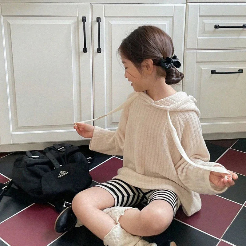 -キッズパンツ ショートレギンス 無地/ボーダー シンプルベーシック【mh0006006】 - mamahalo shop - レギンスパンツ -  べビー服 - 子供服 - 男の子 - 女の子