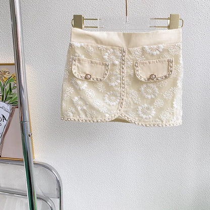 -キッズセットアップ 2点セット サマースーツ 半袖レースリボンジャケット+タイトミニスカート お出かけ ホワイト【mh0006105】 - mamahalo shop - 半袖セットアップ -  べビー服 - 子供服 - 男の子 - 女の子