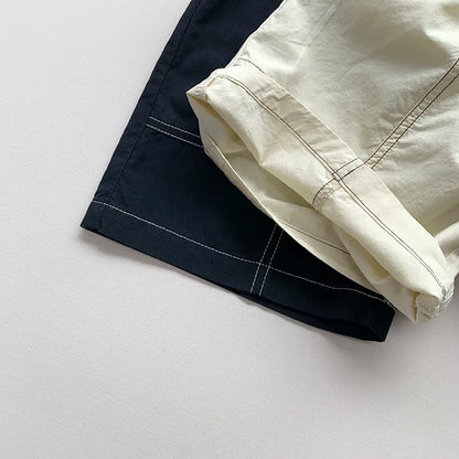 -キッズパンツ デニムハーフパンツ シンプルベーシック 2カラー - mamahalo shop - ハーフパンツ・ショートパンツ -  べビー服 - 子供服 - 男の子 - 女の子