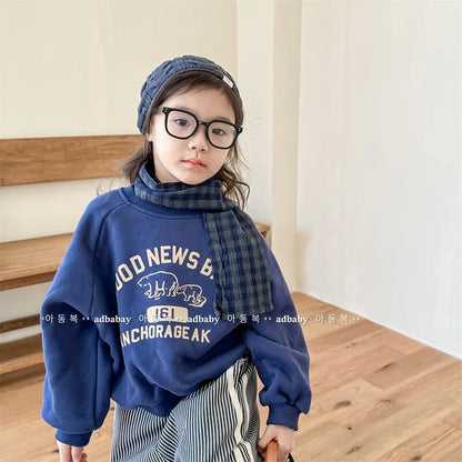 -キッズスウェットシャツ トレーナー カレッジトレーナー しろくまプリント グレー ブルー 3カラー ボーイズ 男の子 子供服 - mamahalo shop - トレーナー・フーディ -  べビー服 - 子供服 - 男の子 - 女の子