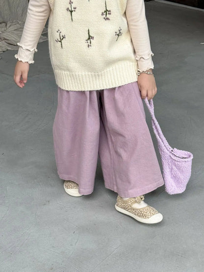 -キッズパンツ シンプルベーシックロングルーズパンツ 4カラー【mh0007155】 - mamahalo shop - ロングパンツ・スウェットパンツ -  べビー服 - 子供服 - 男の子 - 女の子