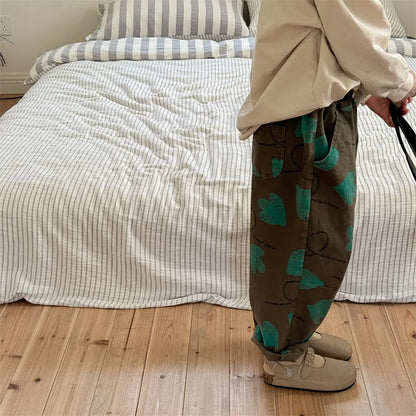 -キッズパンツ ルーズワイドルーズパンツ プリント柄 3カラー - mamahalo shop - ロングパンツ・スウェットパンツ -  べビー服 - 子供服 - 男の子 - 女の子