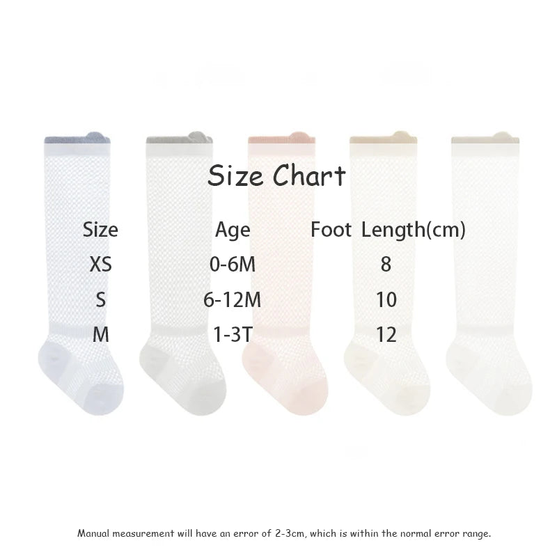 -ベビーソックス 靴下3足セット メッシュハイソックス【mh0004657】 - mamahalo shop - ベビー用靴下・タイツ -  べビー服 - 子供服 - 男の子 - 女の子