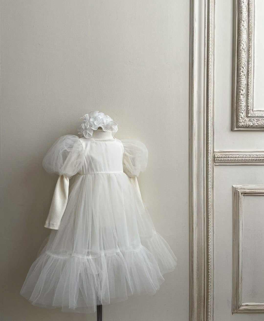-ベビー チュチュ チュール 半袖 パフスリーブ サマードレス ワンピース ガールズ 発表会 お出かけ【mh0002542】 - mamahalo shop - 半袖ワンピース -  べビー服 - 子供服 - 男の子 - 女の子