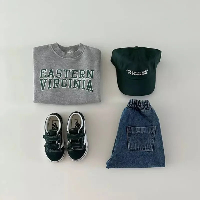 -ベビーキッズパンツ デニムパンツ ルーズパンツ ジーンズ ブラック/ブルー/2カラー - mamahalo shop - デニムパンツ -  べビー服 - 子供服 - 男の子 - 女の子