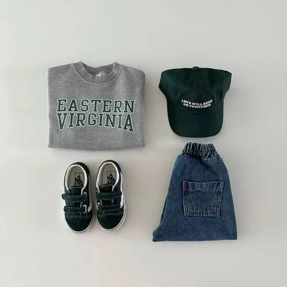 -ベビーキッズパンツ デニムパンツ ルーズパンツ ジーンズ ブラック/ブルー/2カラー - mamahalo shop - デニムパンツ -  べビー服 - 子供服 - 男の子 - 女の子