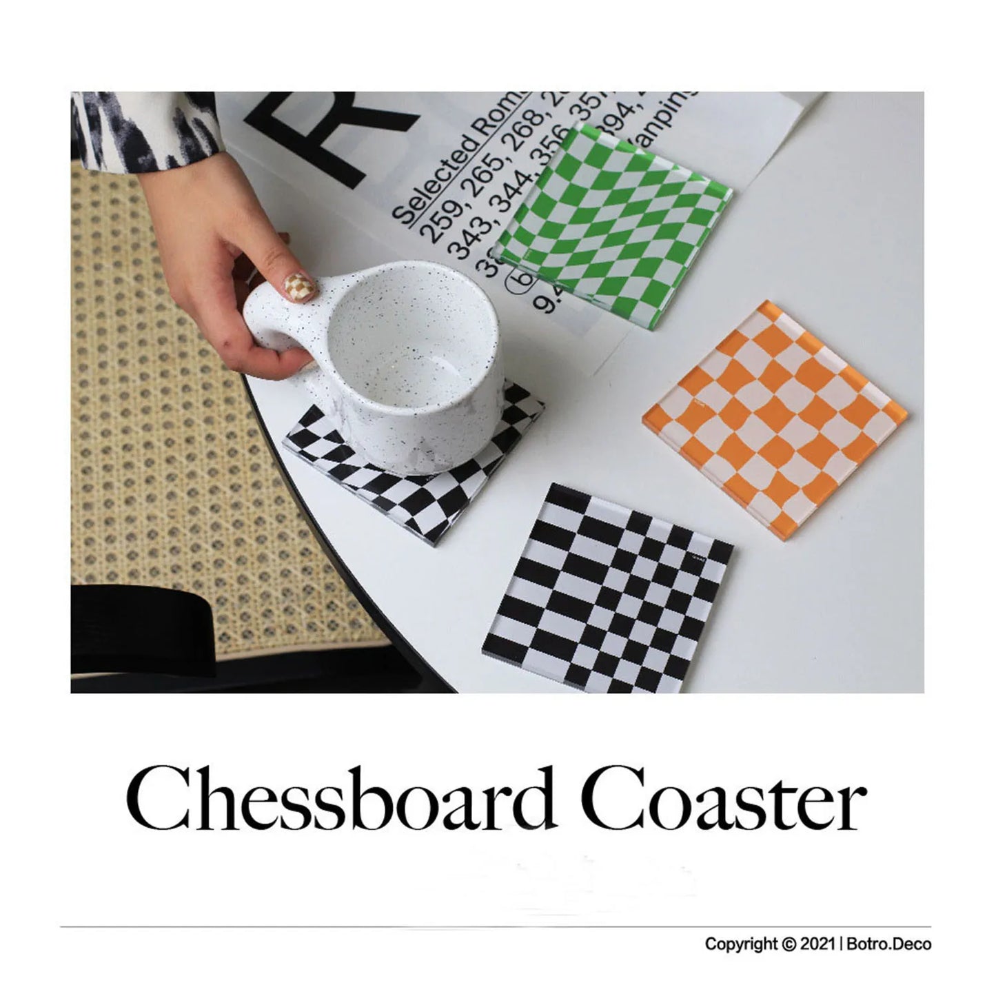 -コースター ランチョンマット チェッカーボード ディナー マット パッド 4枚セット【mh0001616】 - mamahalo shop - コースター・なべ敷き・ランチョンマット -  べビー服 - 子供服 - 男の子 - 女の子