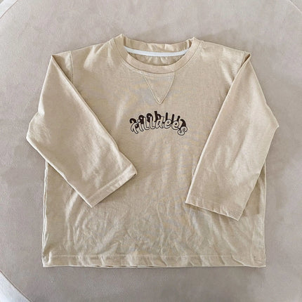 キッズトップス グラフィティロゴプリント長袖Tシャツ - mamahalo shop - 長袖Tシャツ -  べビー服 - 子供服 - 男の子 - 女の子