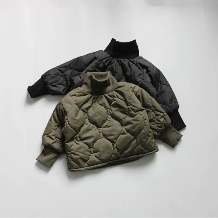 -キッズセットアップ 2点セット キルティングハイネックトレーナー ロングパンツ 防寒セット 3カラー - mamahalo shop - 長袖セットアップ -  べビー服 - 子供服 - 男の子 - 女の子