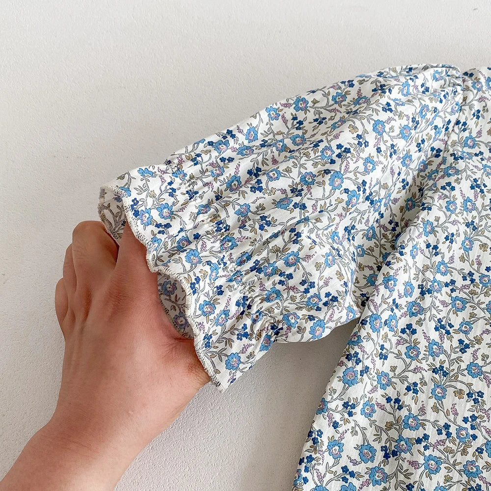 -キッズトップス 長袖ブラウス フラワー花柄プリント【mh0006240】 - mamahalo shop - 長袖シャツ・ブラウス -  べビー服 - 子供服 - 男の子 - 女の子