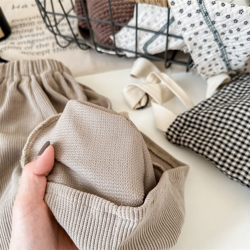 -キッズ コーデュロイ フリル フレア ルーズ ロングパンツ ガールズ - mamahalo shop - ロングパンツ・スウェットパンツ -  べビー服 - 子供服 - 男の子 - 女の子