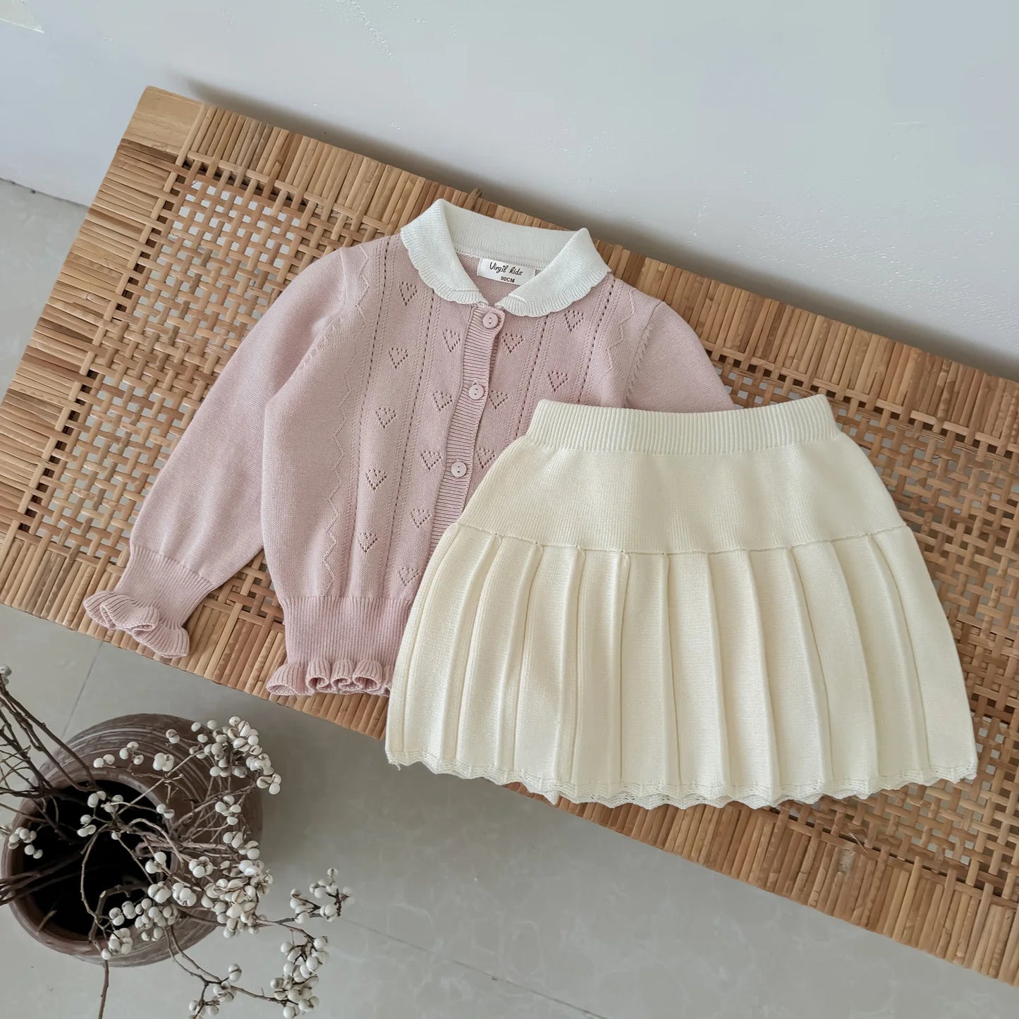 -キッズスカート ニットプレッピープリーツスカート 3カラー - mamahalo shop - スカート -  べビー服 - 子供服 - 男の子 - 女の子