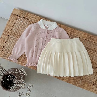 -キッズスカート ニットプレッピープリーツスカート 3カラー - mamahalo shop - スカート -  べビー服 - 子供服 - 男の子 - 女の子