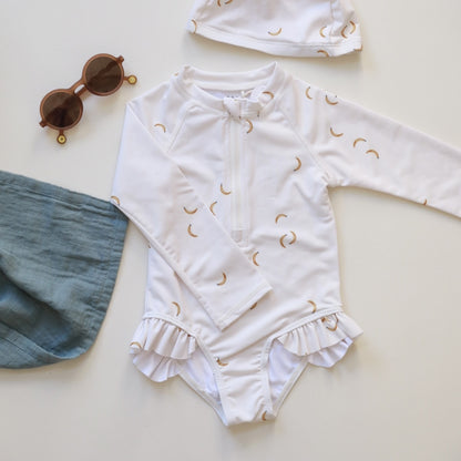 -キッズ 水着 フラワー 花柄 長袖 ワンピース ビキニ セパレート 帽子 セット ラッシュガード スイムウェア 10スタイル ガールズ【mh0002217】 - mamahalo shop - ベビー用水着 -  べビー服 - 子供服 - 男の子 - 女の子