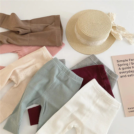 -ベビーパンツ リブレギンスパンツ シンプルベーシック 7カラー【mh0004247】 - mamahalo shop - レギンスパンツ -  べビー服 - 子供服 - 男の子 - 女の子