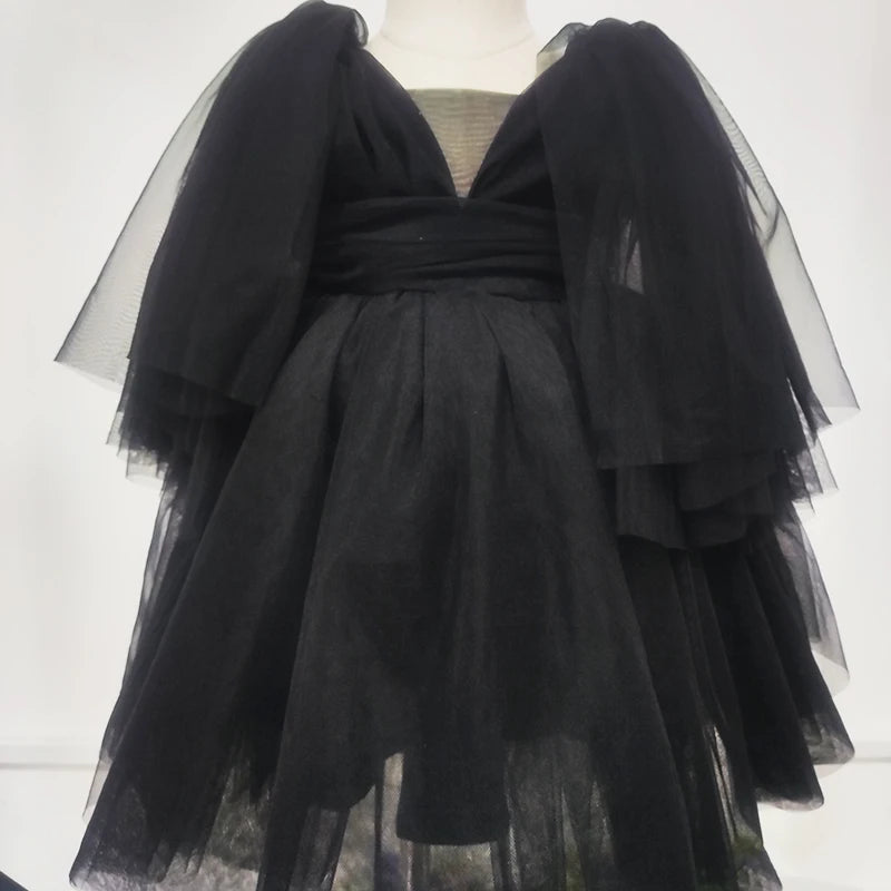 -キッズワンピース チュチュチュール シフォンドレス サマードレス ウェディング パーティドレス 3カラー【mh0005755】 - mamahalo shop - ノースリーブワンピース -  べビー服 - 子供服 - 男の子 - 女の子