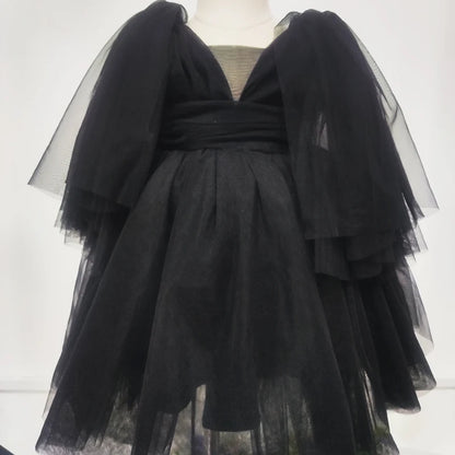 -キッズワンピース チュチュチュール シフォンドレス サマードレス ウェディング パーティドレス 3カラー【mh0005755】 - mamahalo shop - ノースリーブワンピース -  べビー服 - 子供服 - 男の子 - 女の子