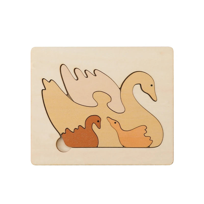 -ジグソー パズル セット 木製 おもちゃ 動物 野菜 ボード マッチング【mh0001027】 - mamahalo shop - Toy (おもちゃ・木製玩具）etc. -  べビー服 - 子供服 - 男の子 - 女の子