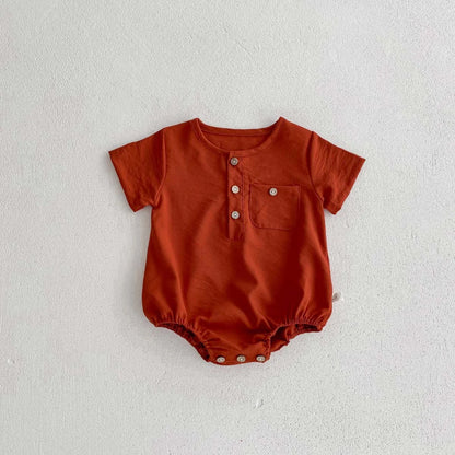 -ベビーロンパース 半袖シャツボディスーツ 2カラー【mh0004478】 - mamahalo shop - 半袖ロンパース -  べビー服 - 子供服 - 男の子 - 女の子