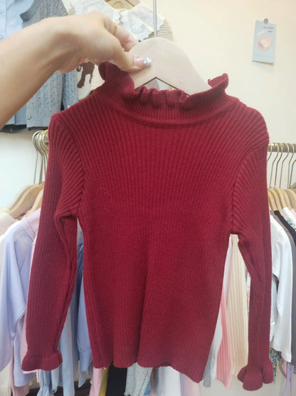 -フリル ハイネック カットソー【mh0000023】 - mamahalo shop - 長袖Tシャツ -  べビー服 - 子供服 - 男の子 - 女の子