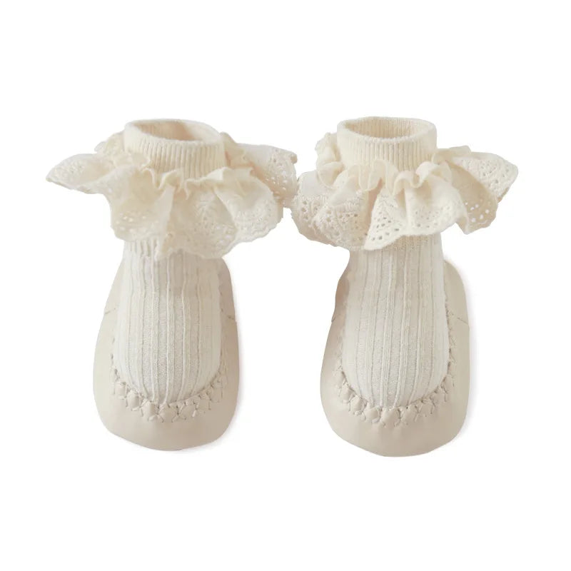 -ベビー フリル レース ソックス ルームシューズ 靴 室内ばき【mh0003507】 - mamahalo shop - ベビー用靴下・タイツ -  べビー服 - 子供服 - 男の子 - 女の子